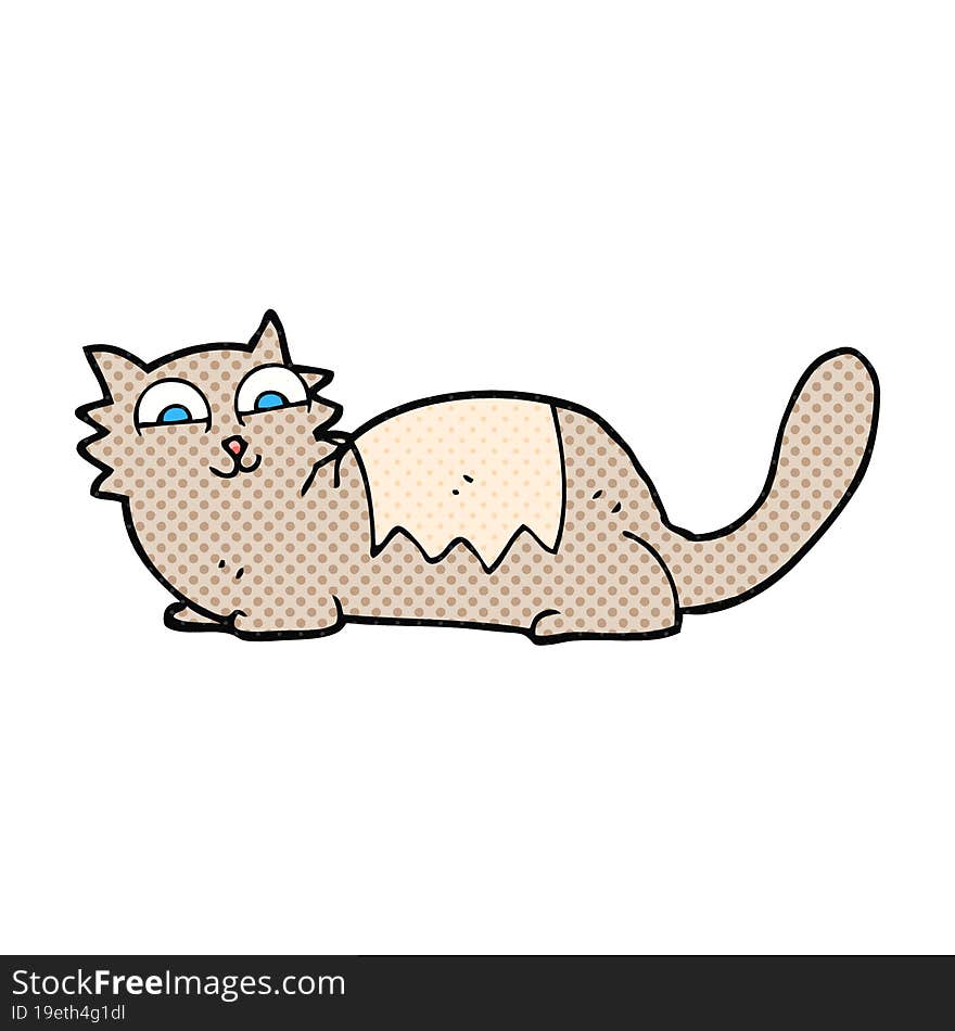 comic book style cartoon cat