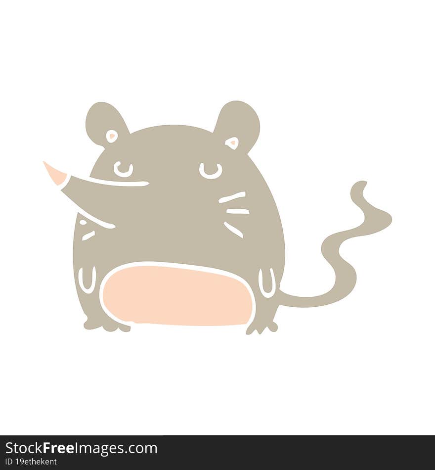 flat color style cartoon mouse