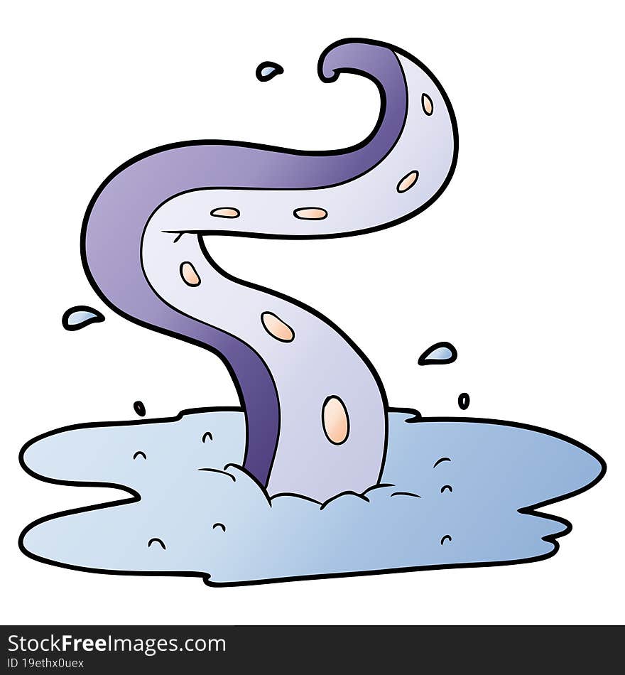 cartoon tentacle. cartoon tentacle