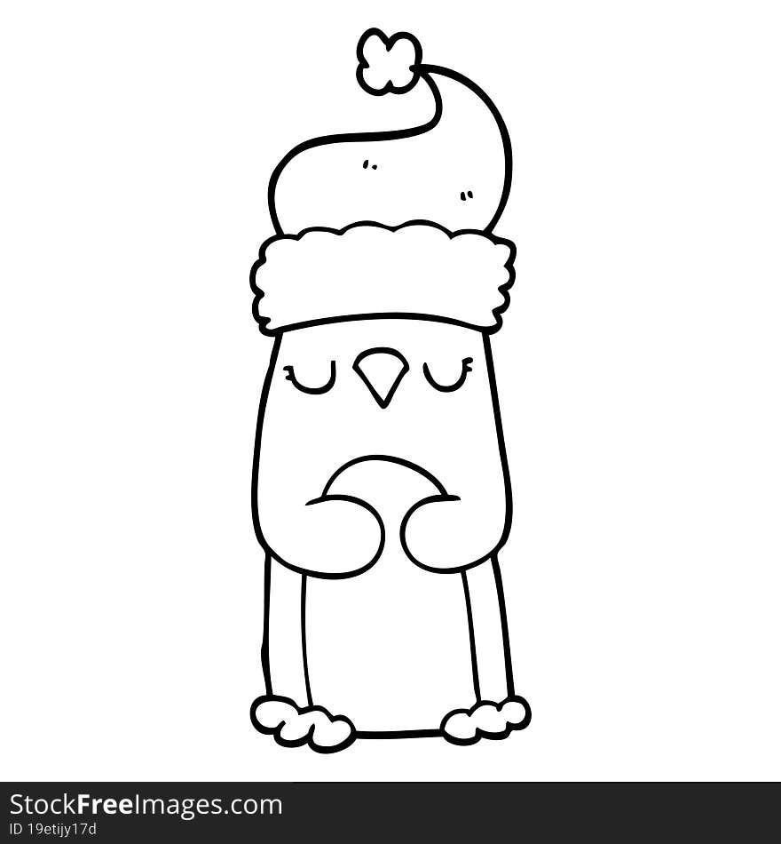 cartoon christmas penguin