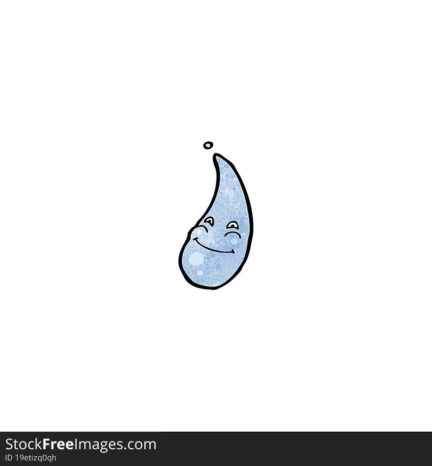 happy water droplet cartoon