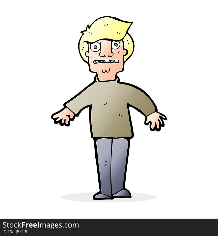 Cartoon Shocked Man