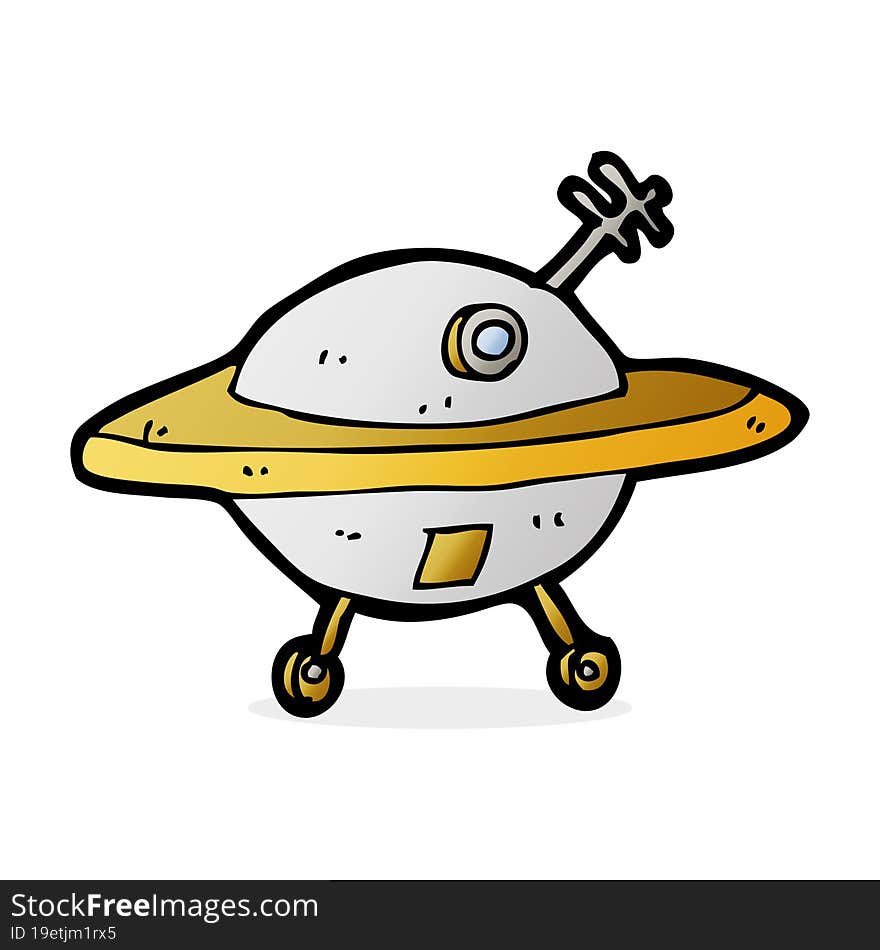 cartoon flying saucer