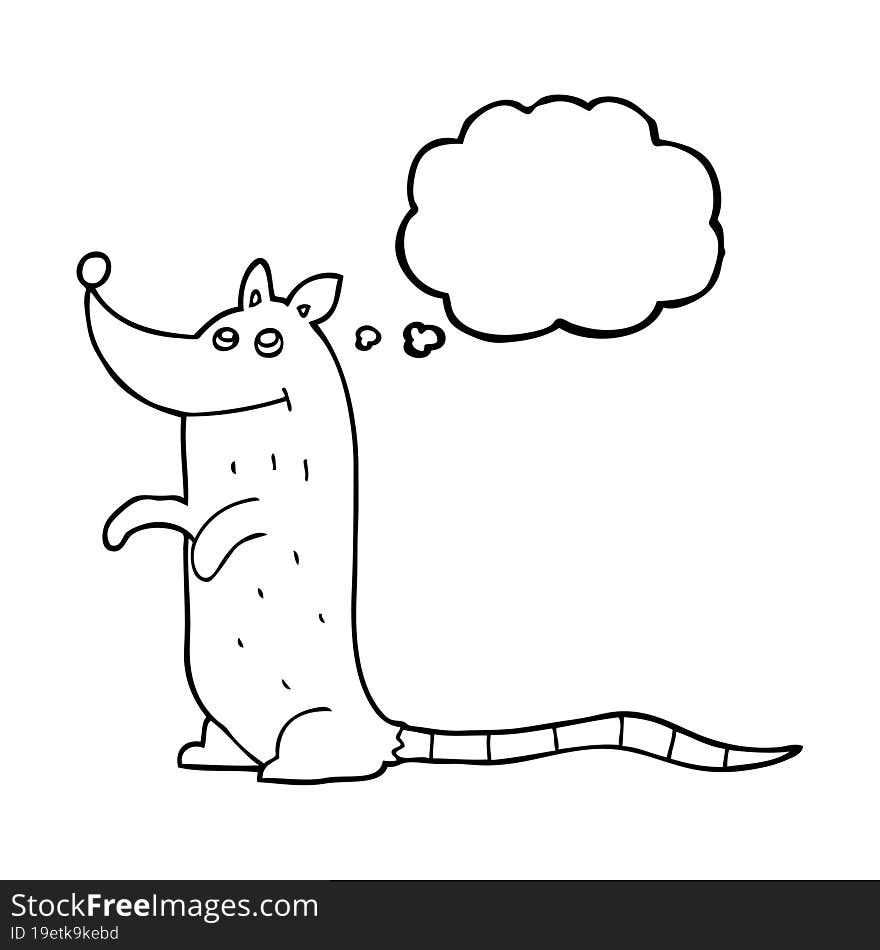 thought bubble cartoon rat