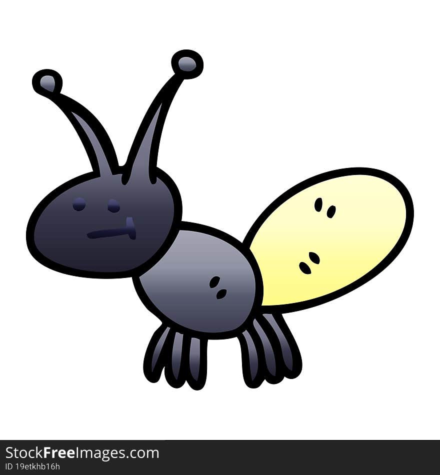 Quirky Gradient Shaded Cartoon Light Bug