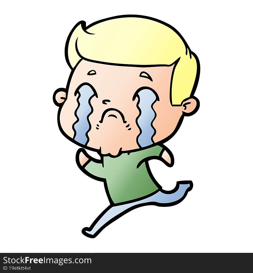 cartoon man crying. cartoon man crying