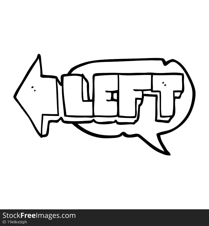 speech bubble cartoon left symbol