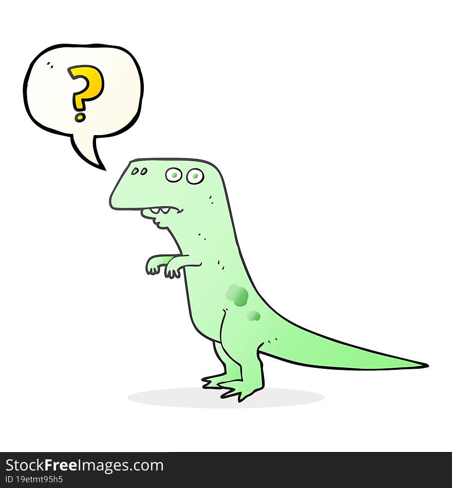 speech bubble cartoon confused dinosaur