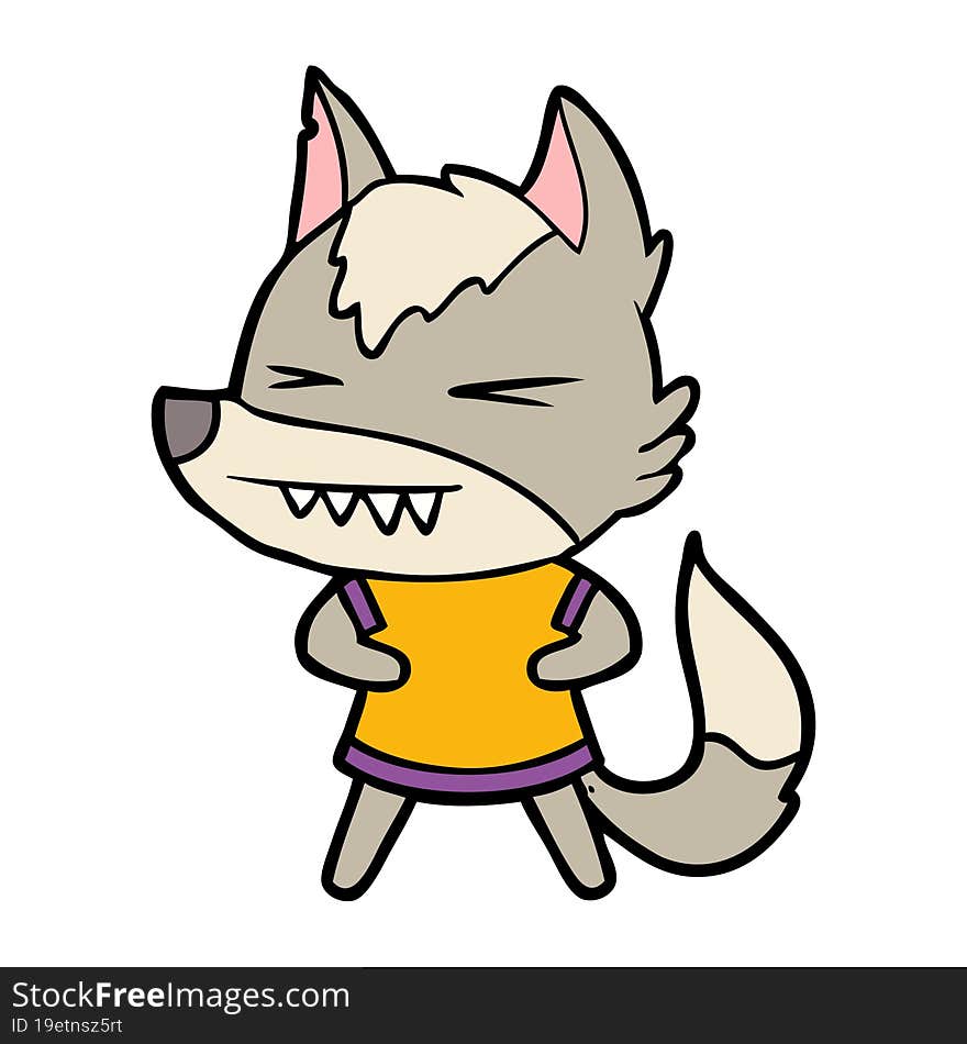 angry wolf cartoon. angry wolf cartoon