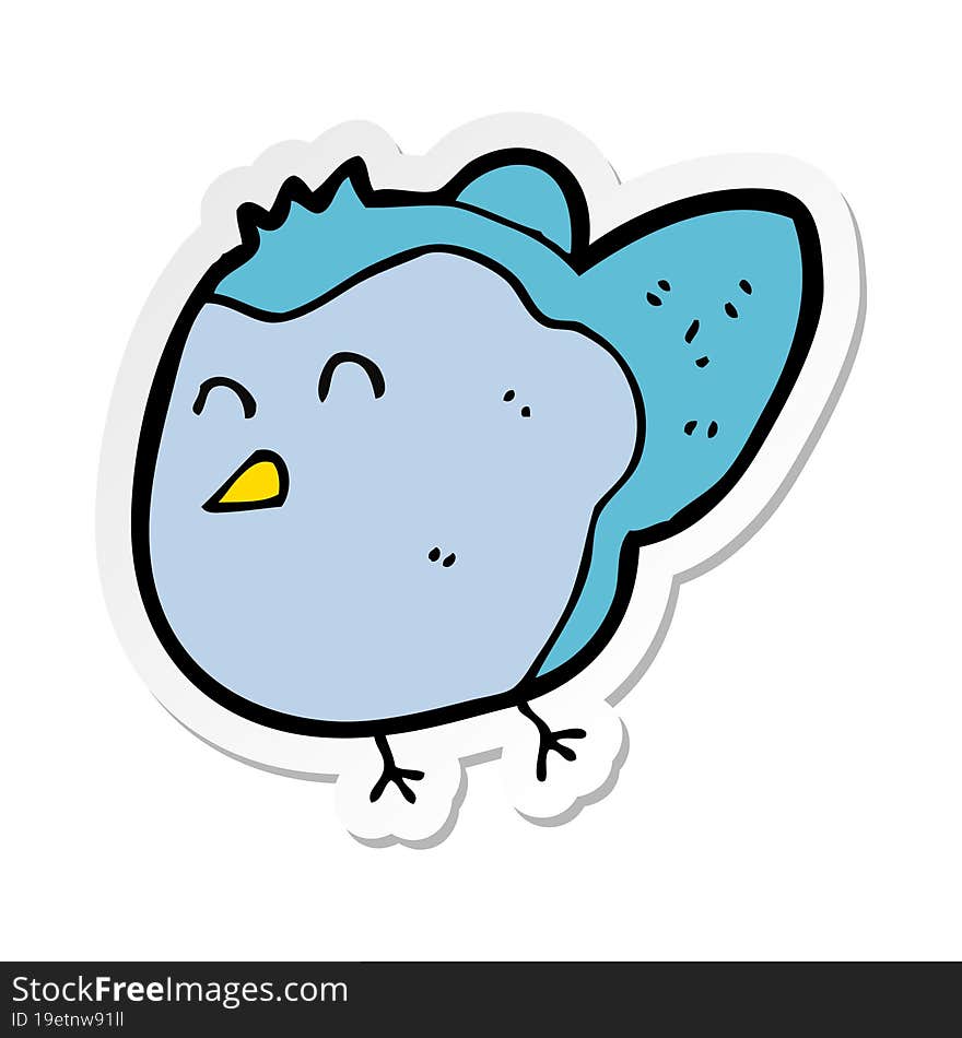 sticker of a cartoon bird