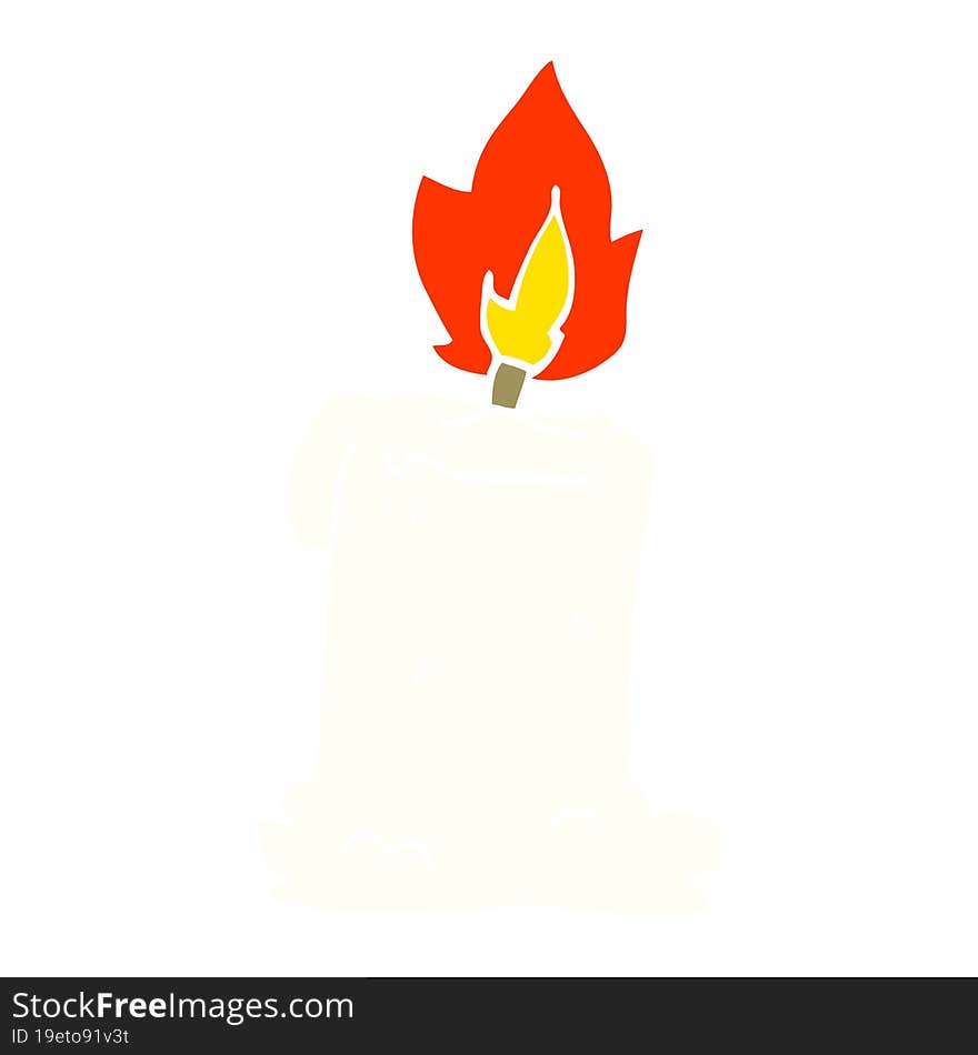 cartoon doodle lit candle