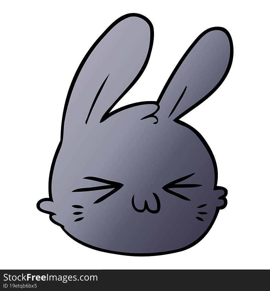 cartoon rabbit face. cartoon rabbit face