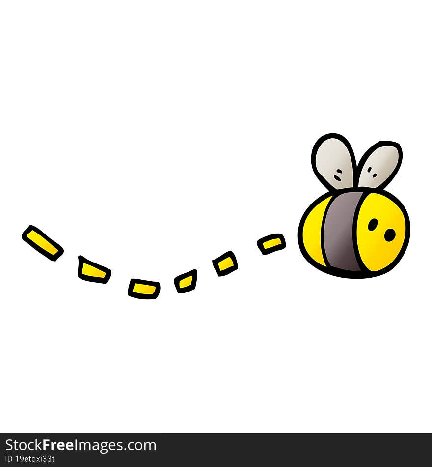 vector gradient illustration cartoon bee