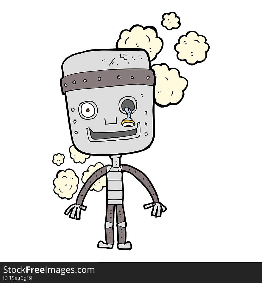 cartoon funny robot