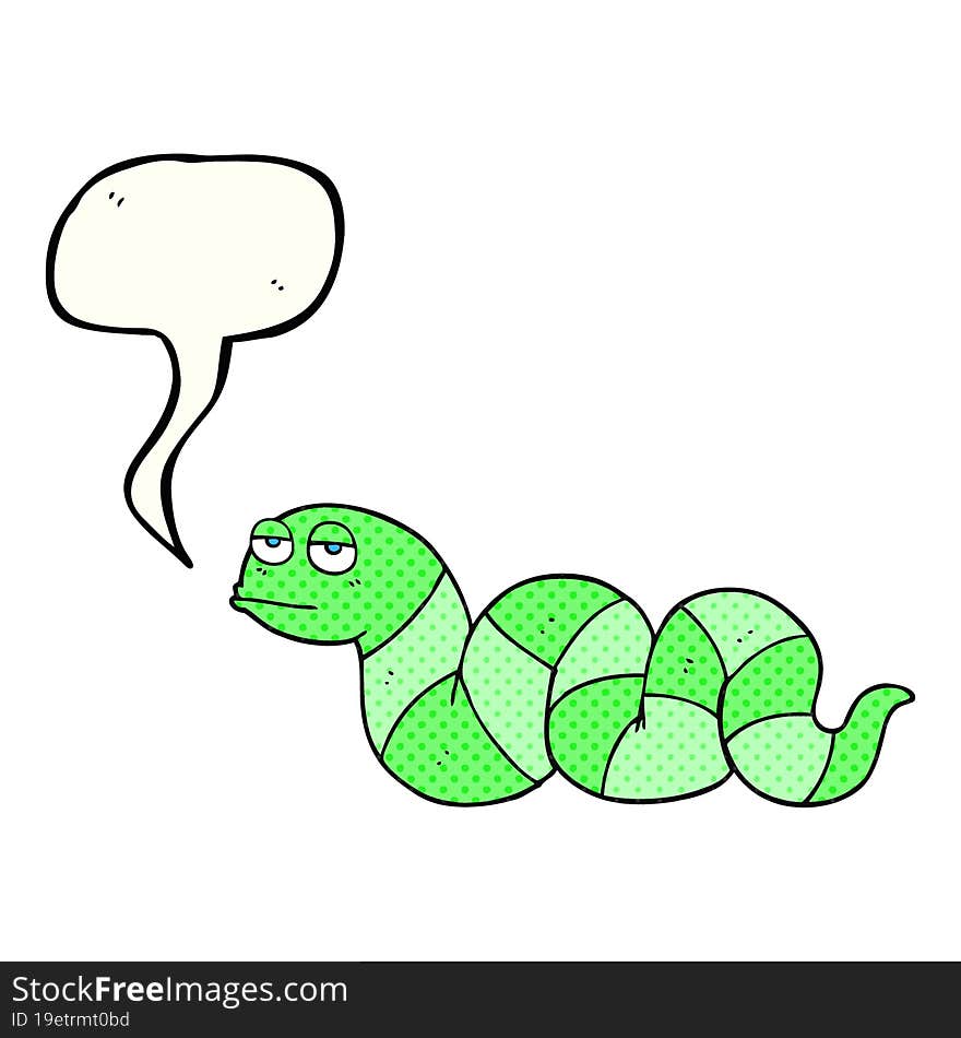 comic book speech bubble cartoon bored snake