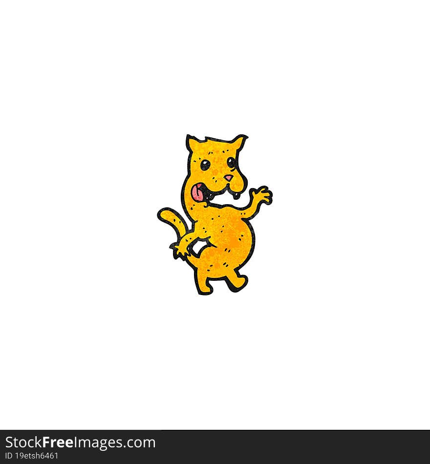 cartoon cat waving