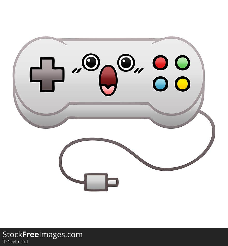 gradient shaded cartoon game controller