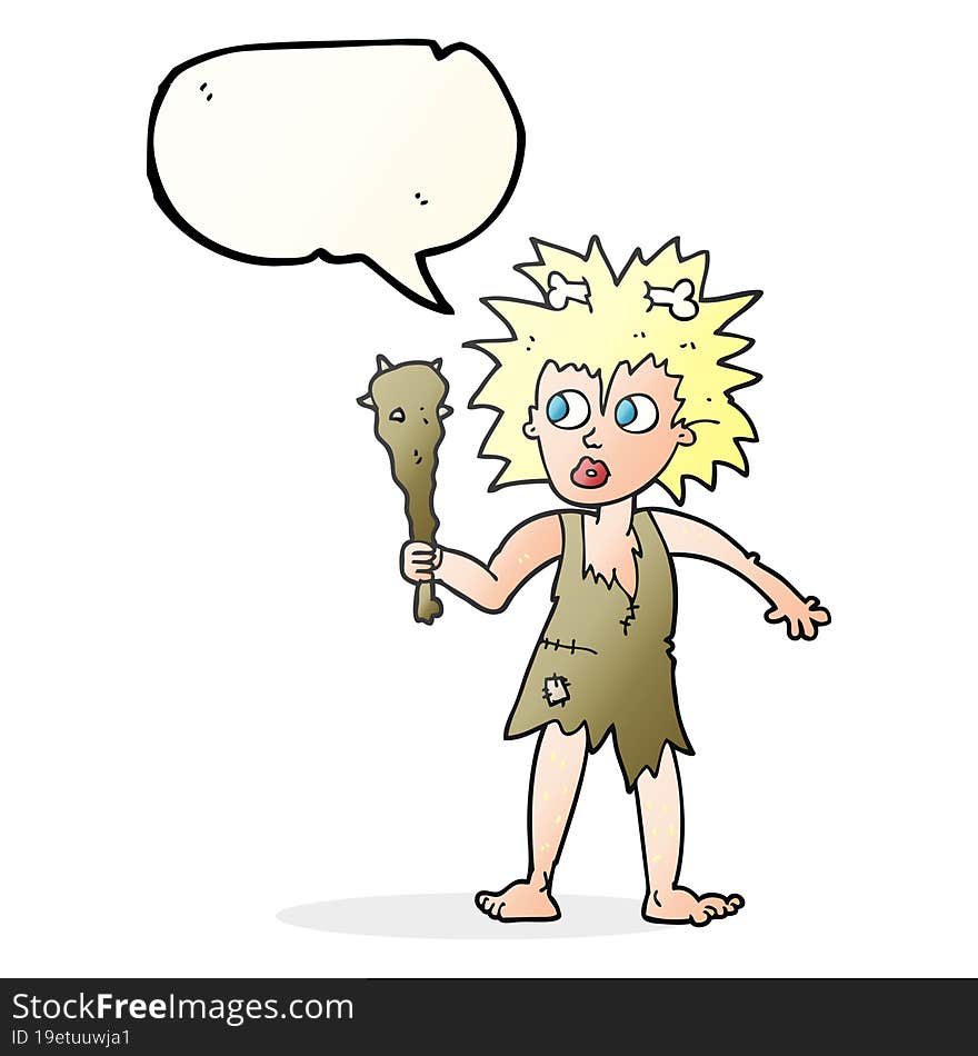 speech bubble cartoon cave woman