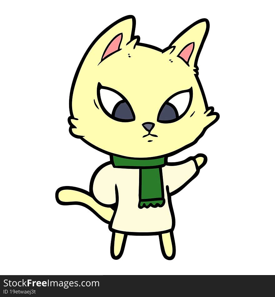 confused cartoon cat. confused cartoon cat