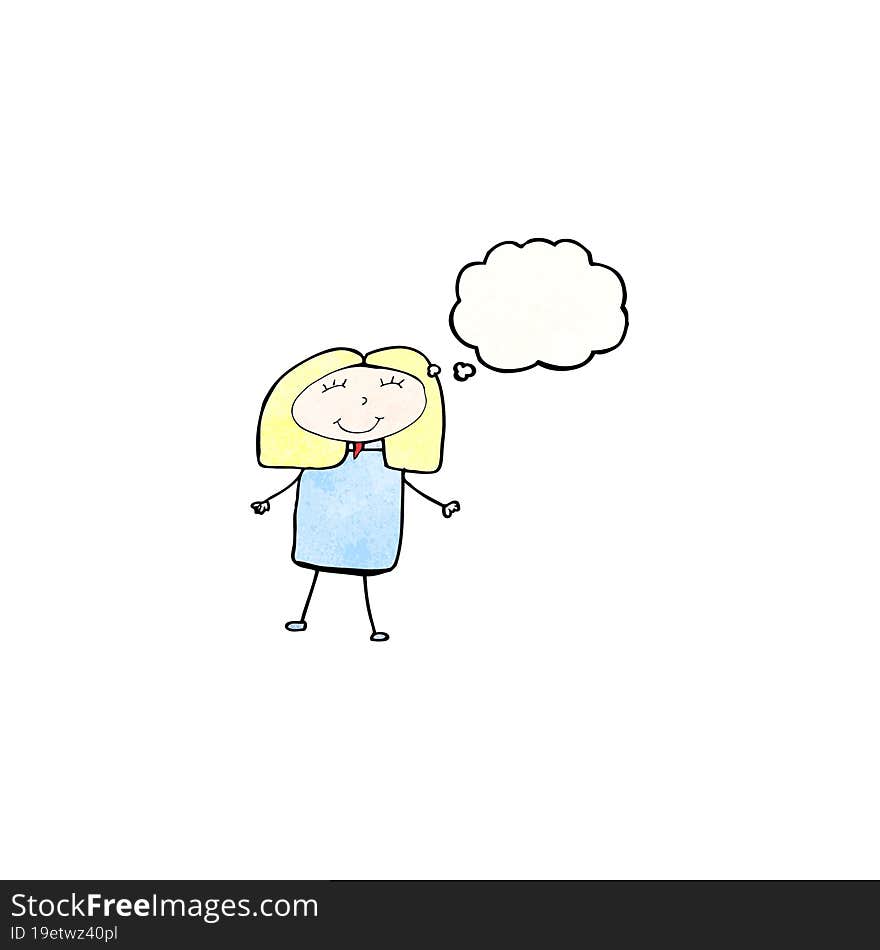 child\'s drawing of a happy woman