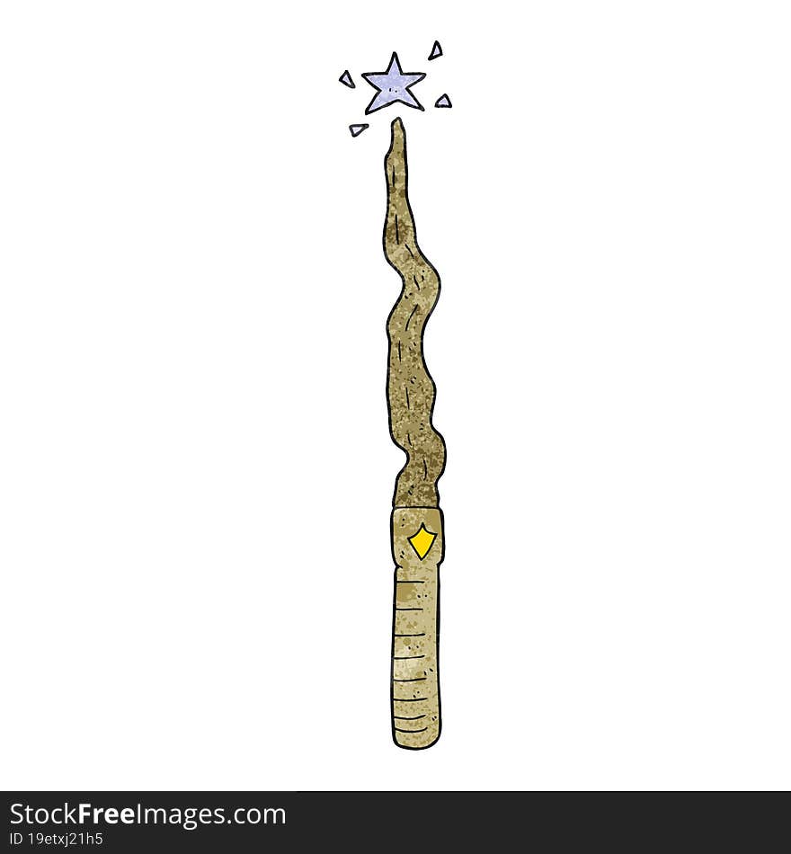 Textured Cartoon Magic Wand