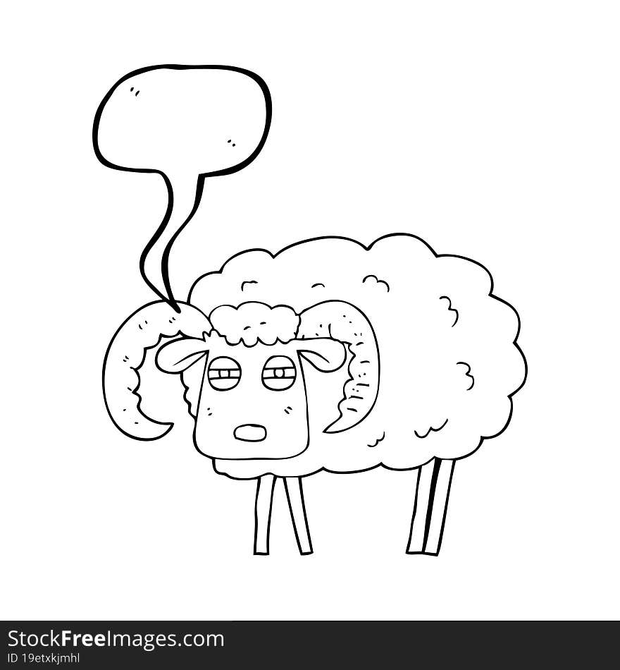 speech bubble cartoon ram