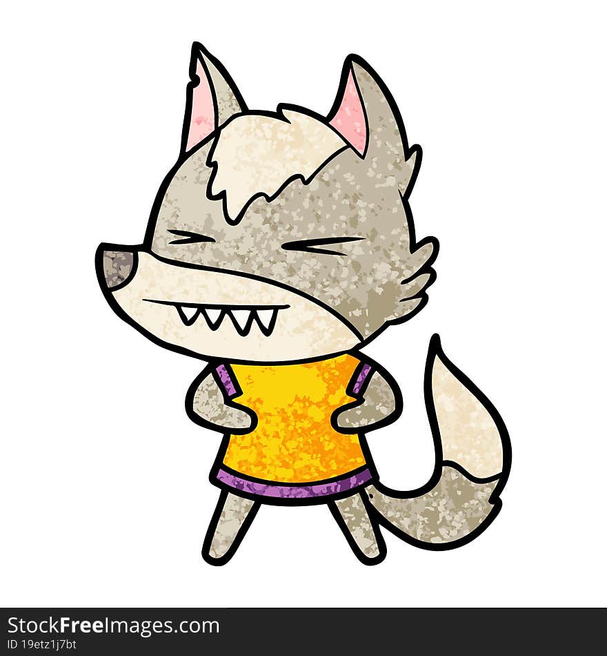 angry wolf cartoon. angry wolf cartoon