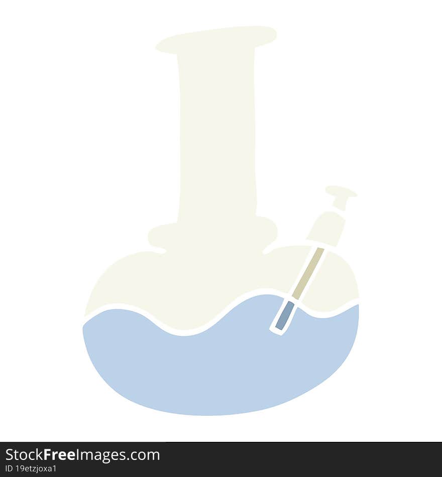 flat color illustration cartoon water pipe