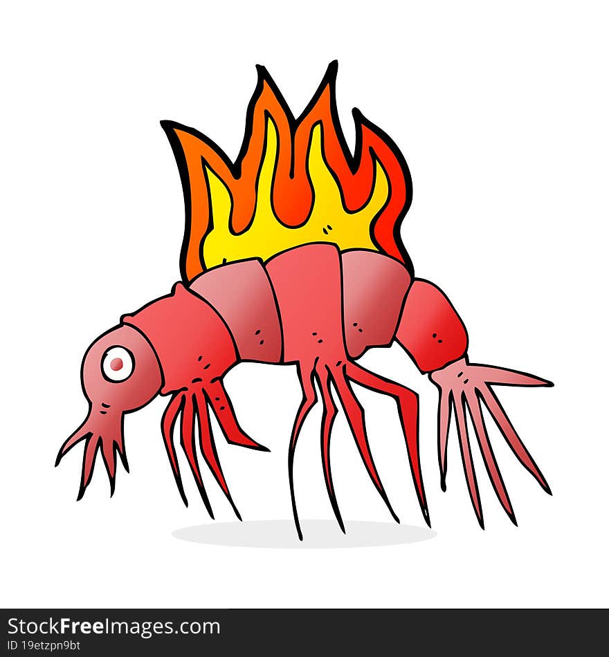 cartoon hot shrimp