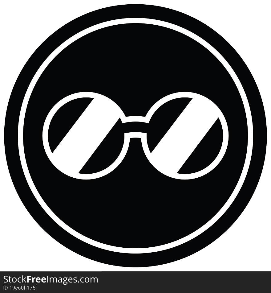 spectacles graphic vector illustration circular symbol. spectacles graphic vector illustration circular symbol