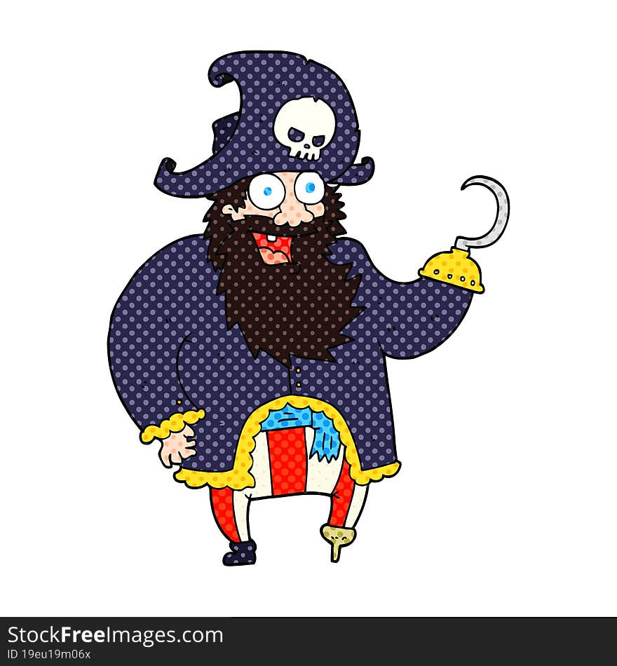 cartoon pirate captain