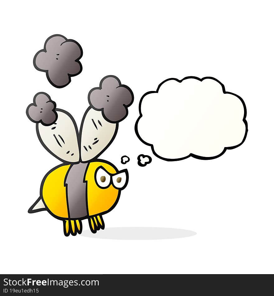 thought bubble cartoon angry bee