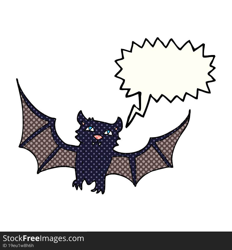 comic book speech bubble cartoon halloween bat