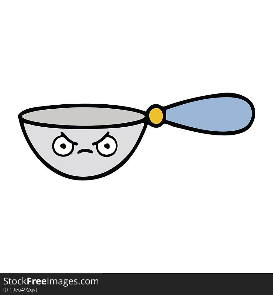 cute cartoon of a measuring spoon. cute cartoon of a measuring spoon