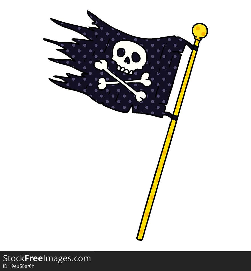 cartoon doodle of a pirates flag