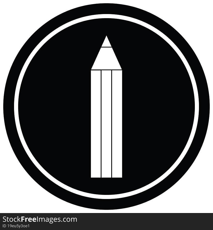 pencil vector illustration circular symbol. pencil vector illustration circular symbol