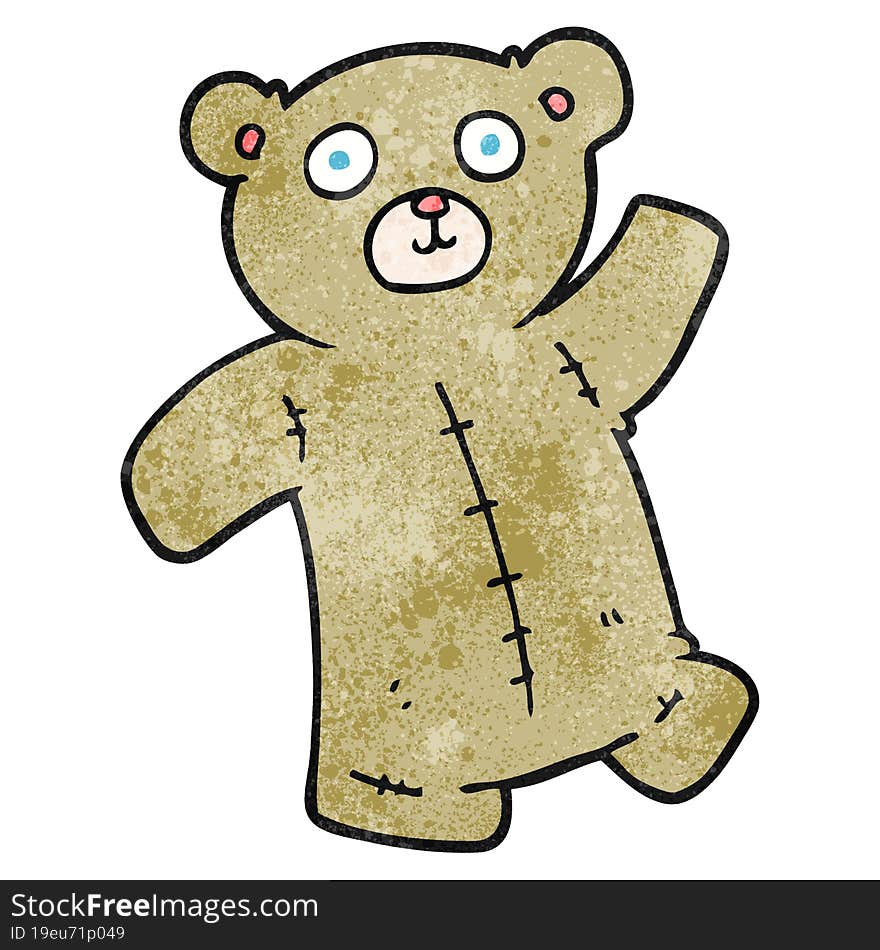 textured cartoon teddy bear