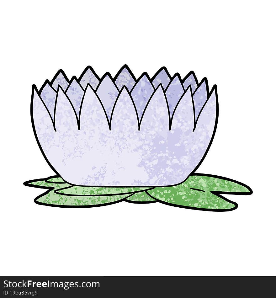 cartoon waterlily. cartoon waterlily