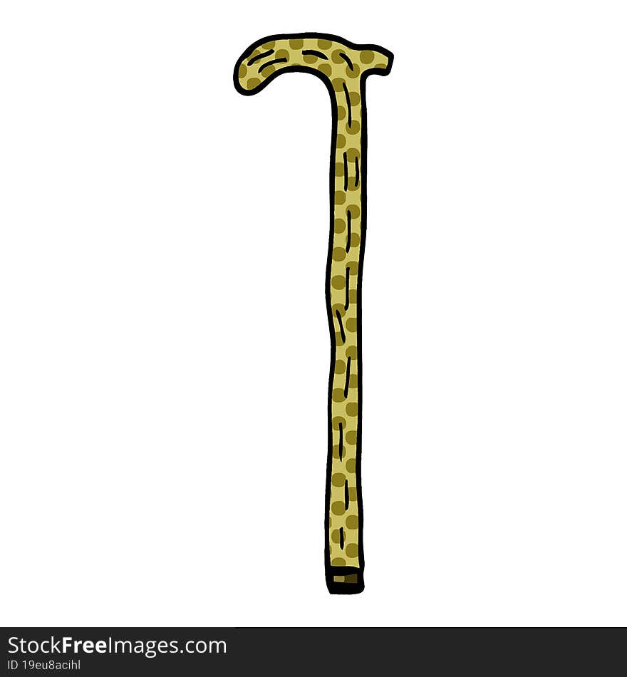 cartoon doodle walking stick