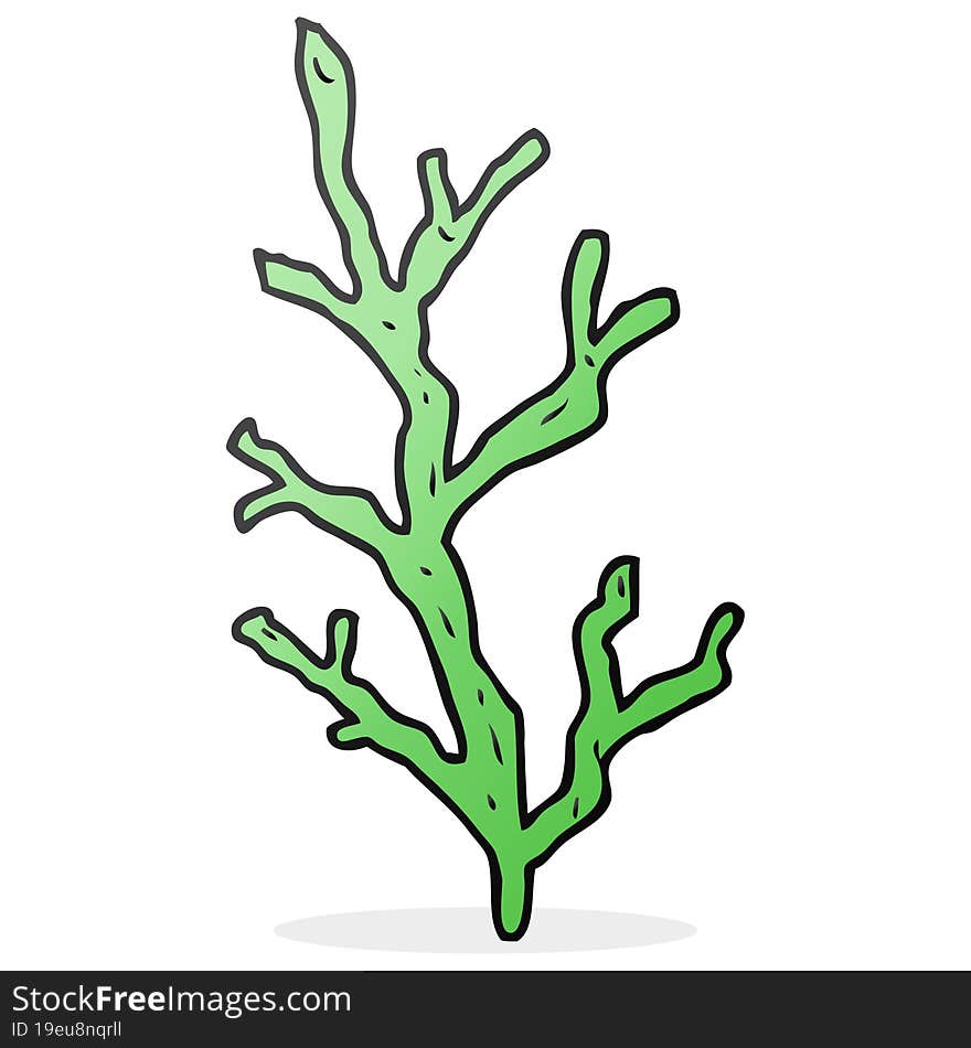 freehand drawn cartoon seaweed