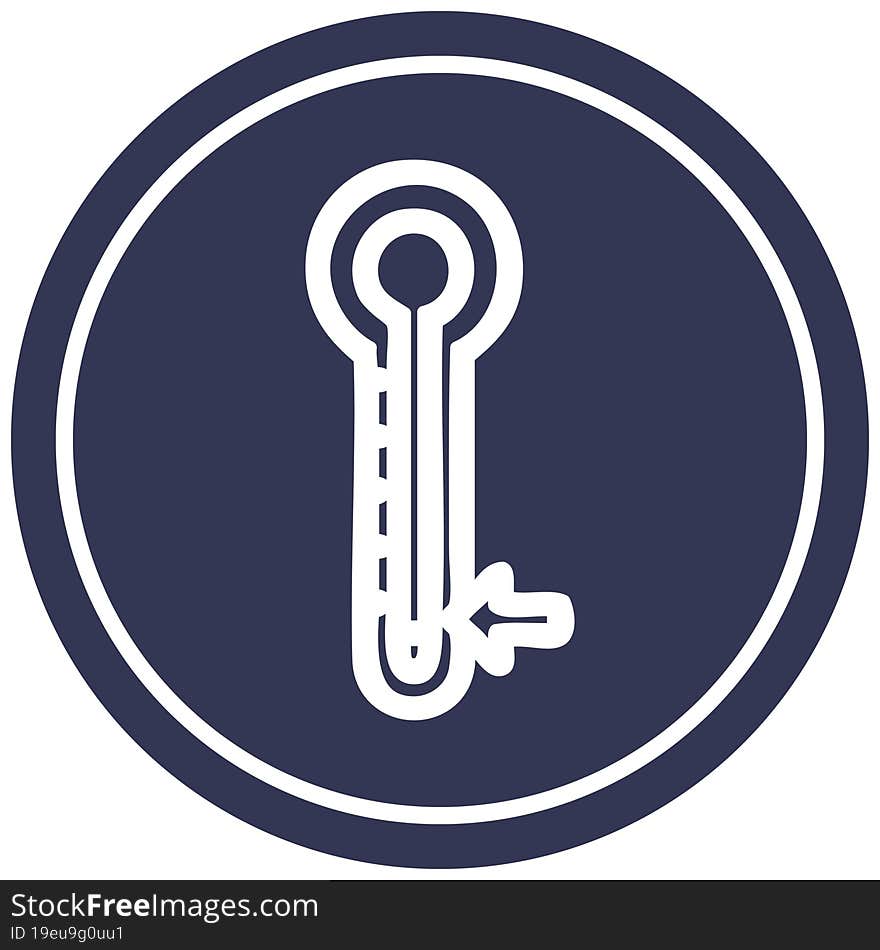 low temperature circular icon symbol