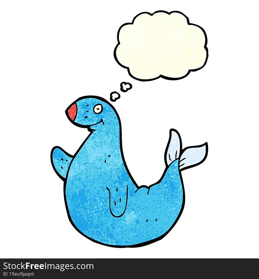 Cartoon Seal With Thought Bubble