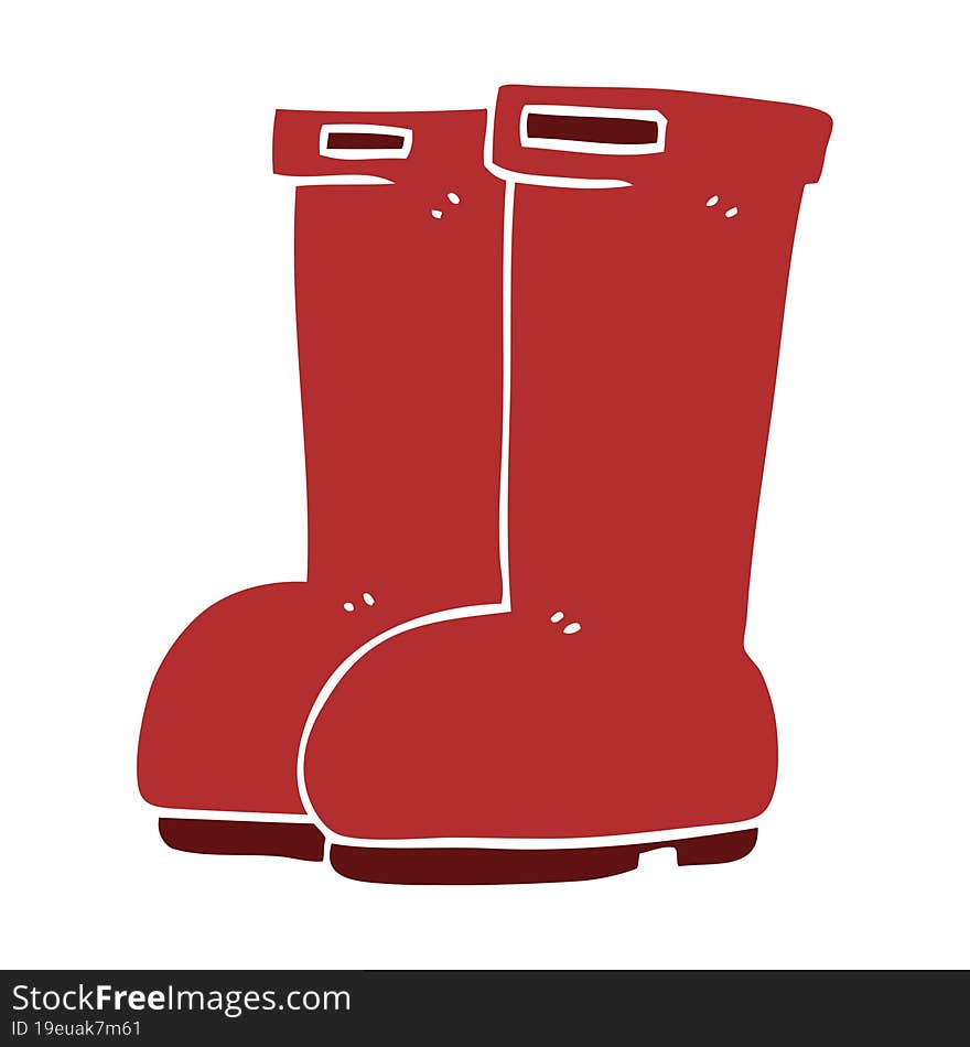 cartoon doodle red wellies