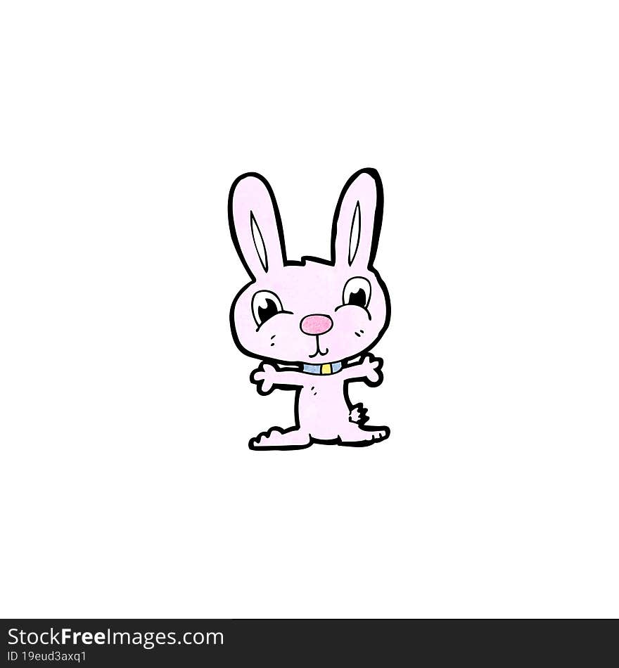 cartoon pink rabbit