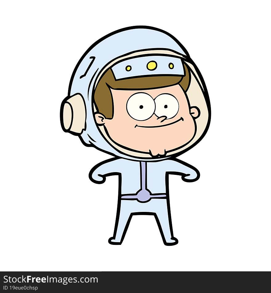 happy astronaut cartoon. happy astronaut cartoon