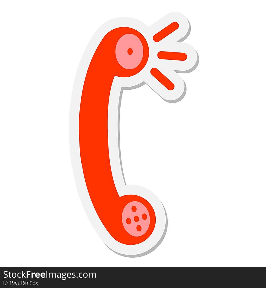 telephone receiver sticker