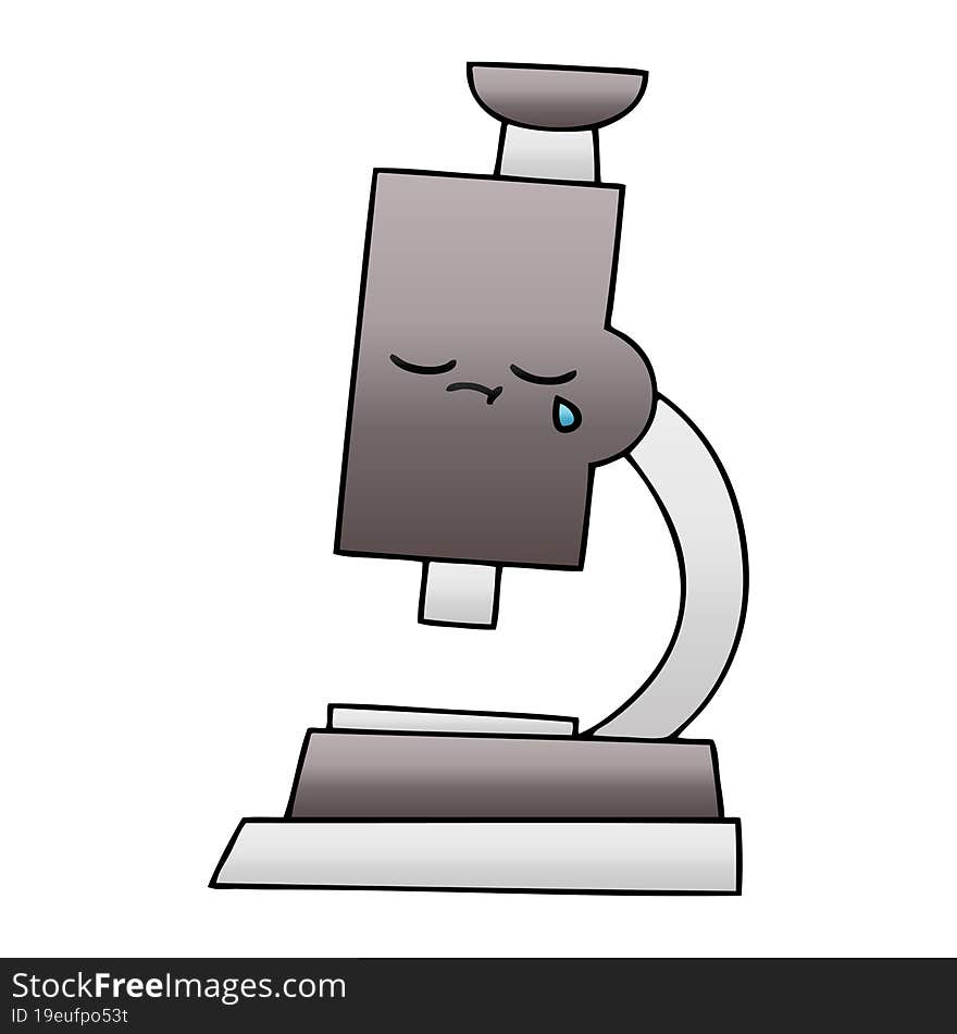 gradient shaded cartoon microscope