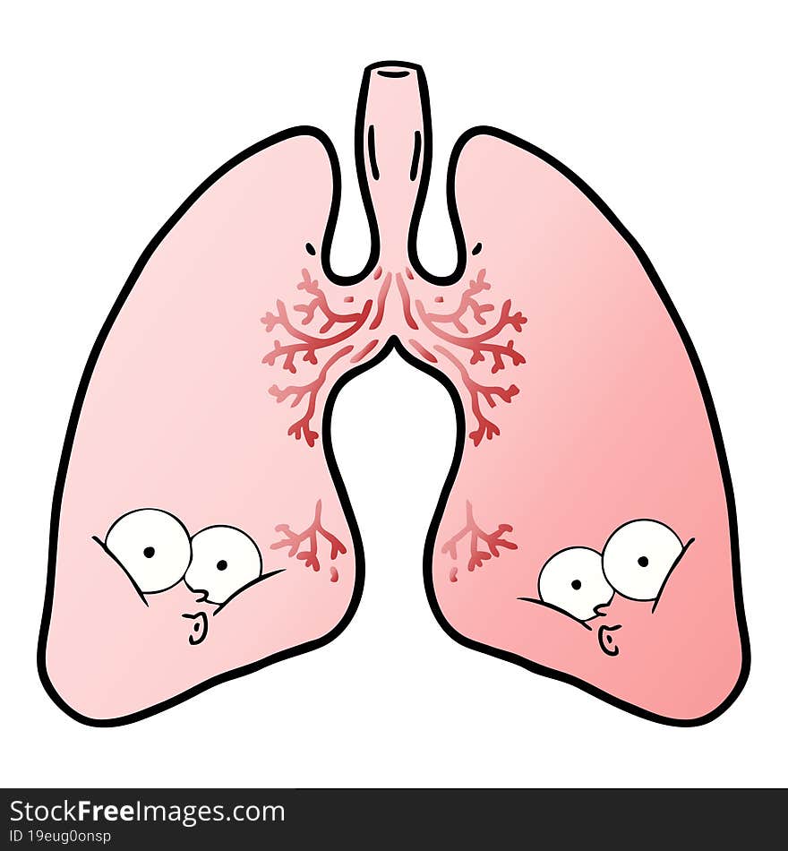 cartoon lungs. cartoon lungs