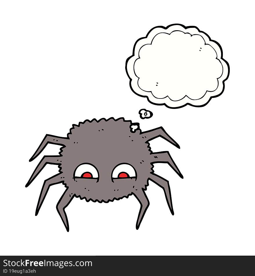 Thought Bubble Cartoon Spider