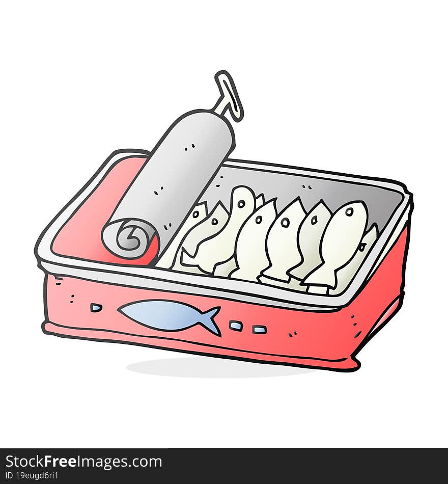 cartoon can of sardines